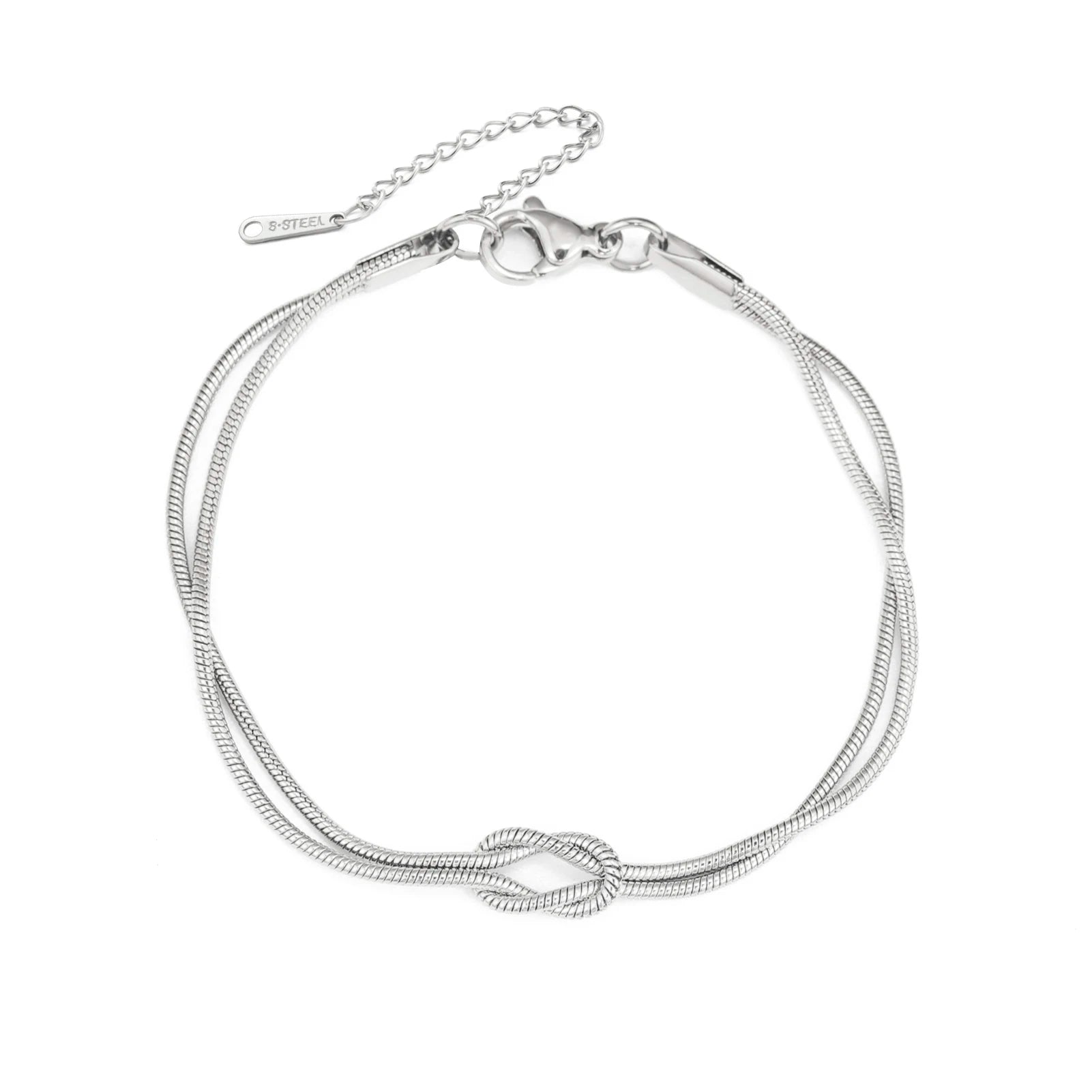 Skyrim Double Snake Chain Love Knot Bracelet