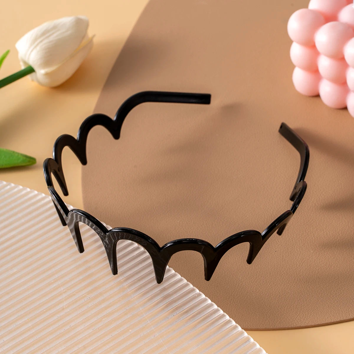 Chic Non-Slip U-Shaped Hair Comb Headband with Fixed Teeth Design