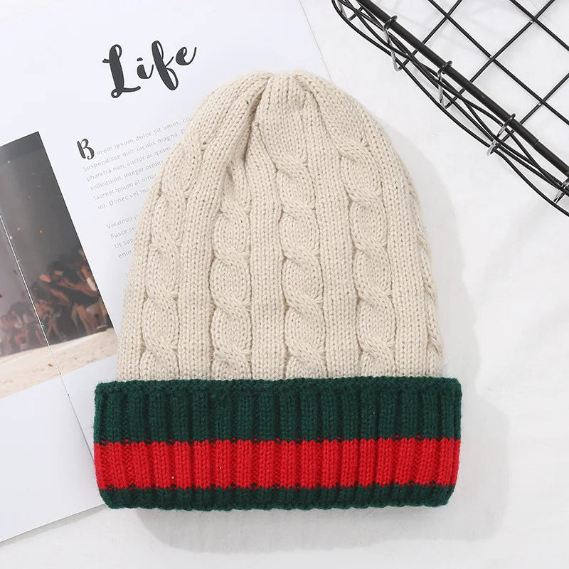 Cozy Striped Winter Beanie Hats