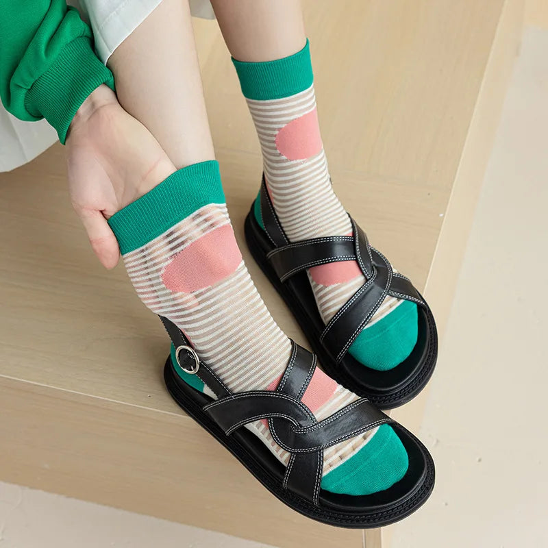 Japanese Harajuku Style Ultra-Thin Breathable Summer Socks
