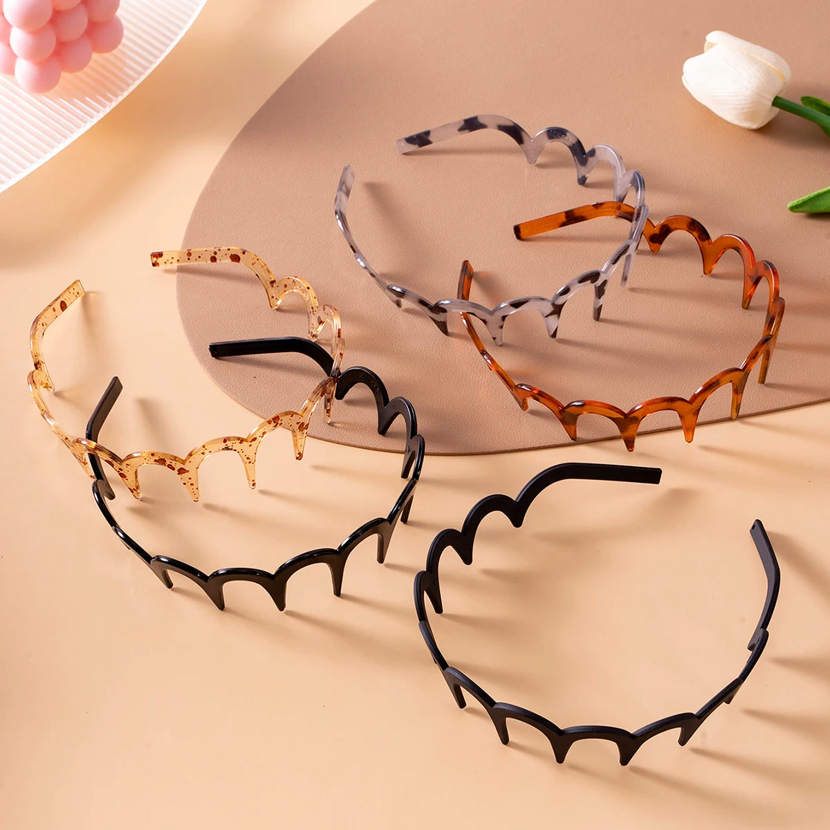 Chic Non-Slip U-Shaped Hair Comb Headband with Fixed Teeth Design