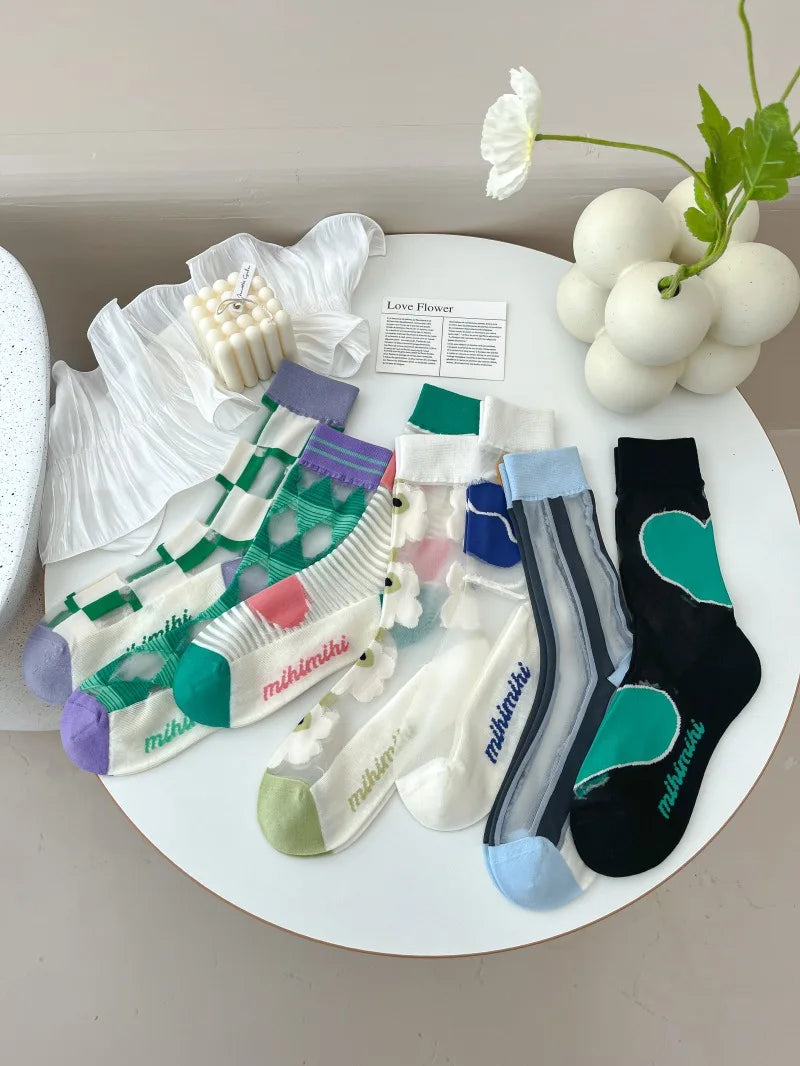 Japanese Harajuku Style Ultra-Thin Breathable Summer Socks
