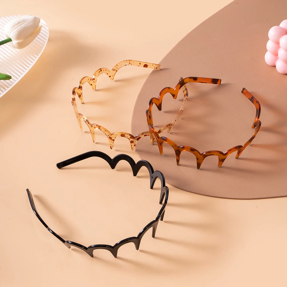 Chic Non-Slip U-Shaped Hair Comb Headband with Fixed Teeth Design