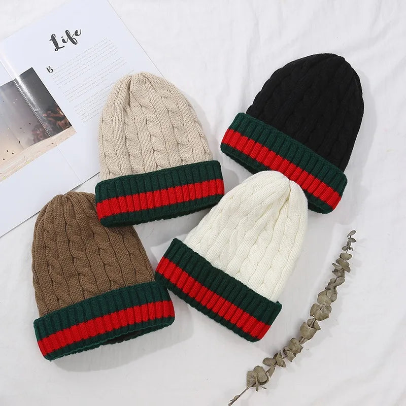 Cozy Striped Winter Beanie Hats