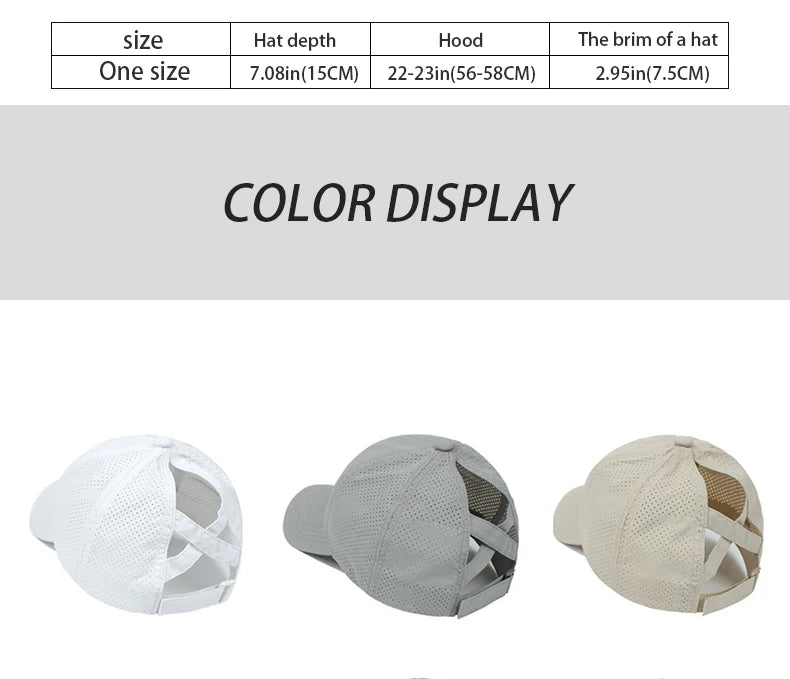 Quick-Drying Breathable Women's Baseball Outdoor Cap