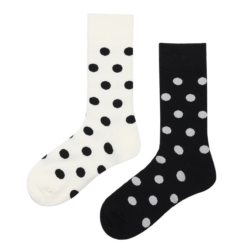 New Fashion Socks AB Asymmetric Mandarin Duck Socks for Men and Women Medium High Tube Cotton Socks