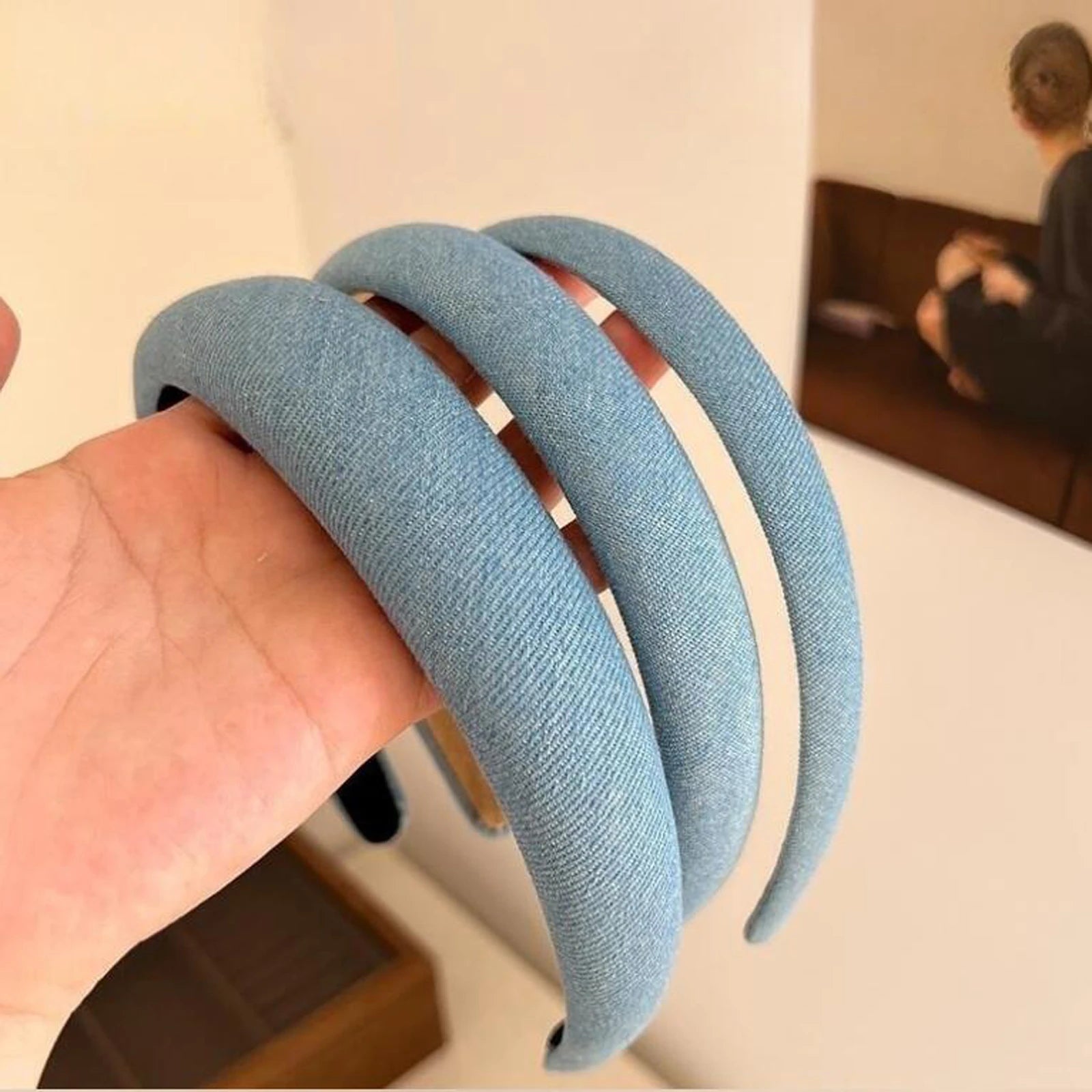 Casual Denim Turban Headband for Women