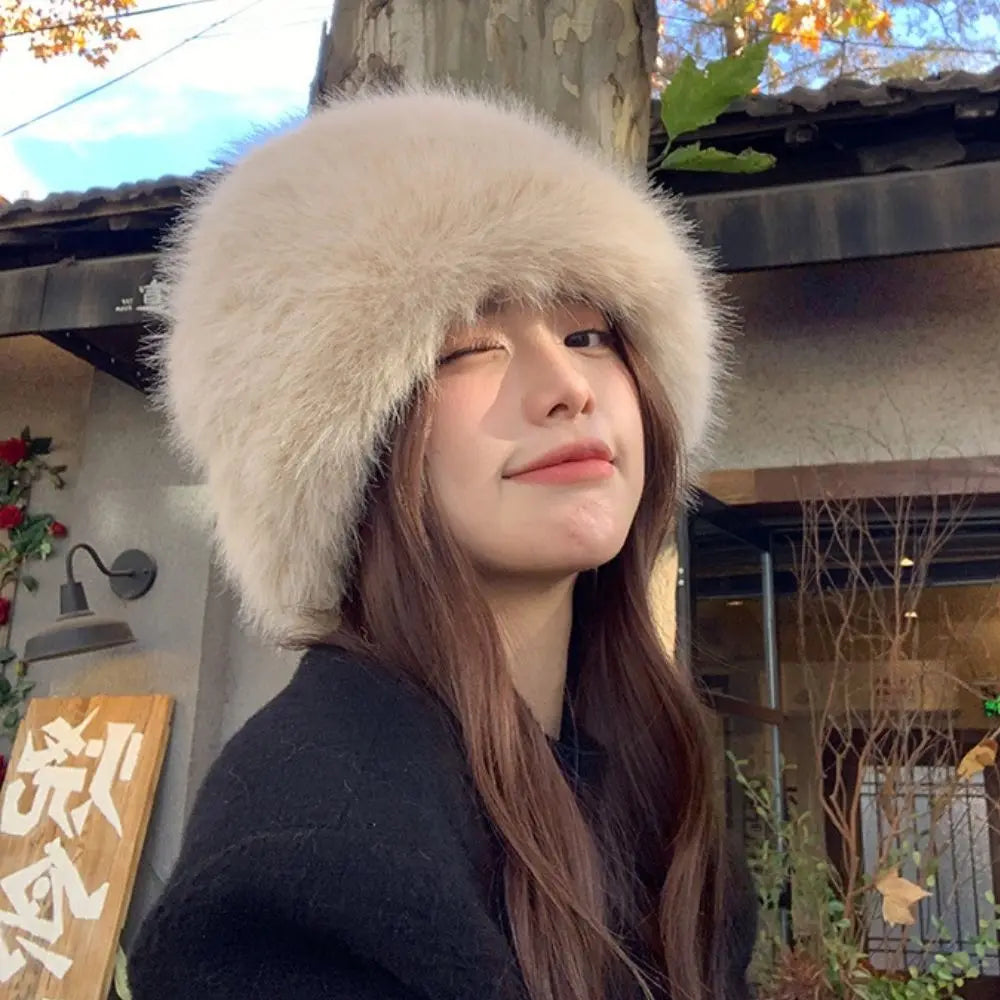 Faux Fox Fur Winter Hat