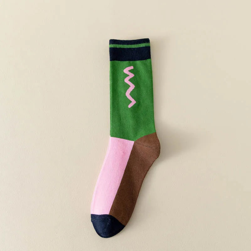 Cheerful Cartoon Bunny Mid-Cube Socks