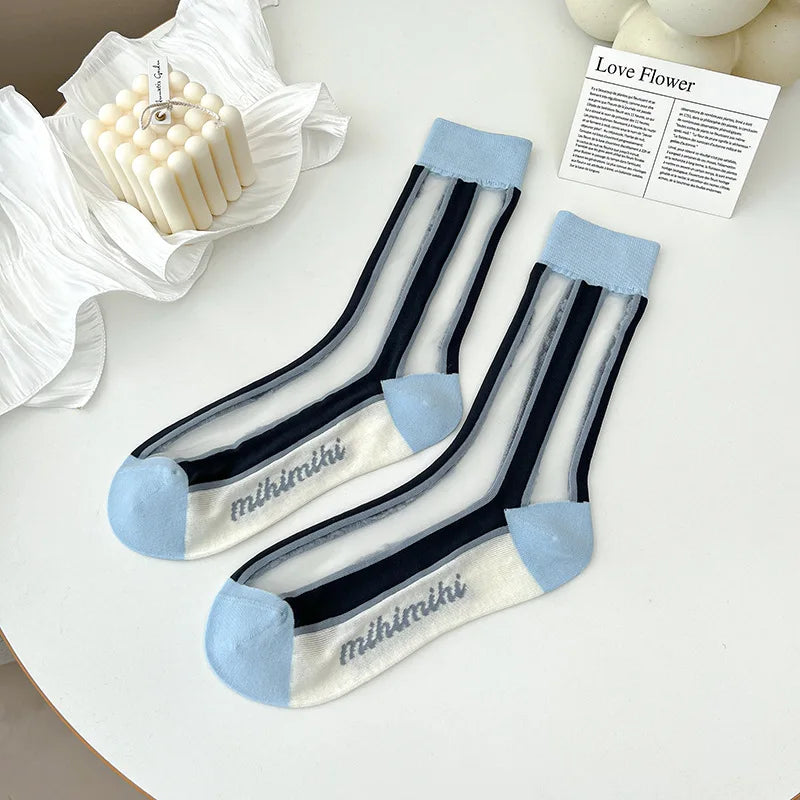 Japanese Harajuku Style Ultra-Thin Breathable Summer Socks