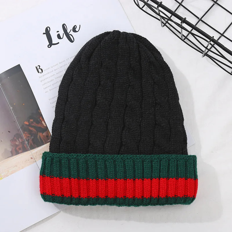 Cozy Striped Winter Beanie Hats