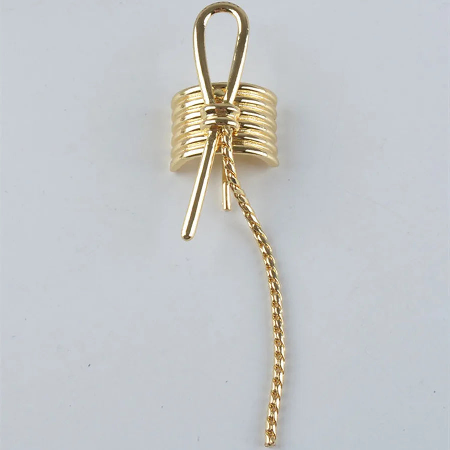 Chic Retro Metal Knot Low Ponytail Holder
