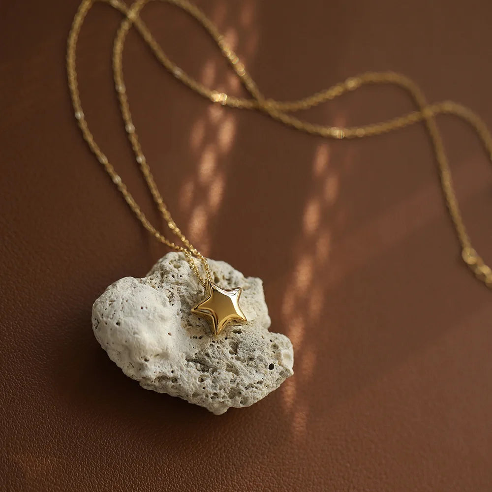 Celestial Elegance: The Lucky Five-Point Star Pentagram Necklace