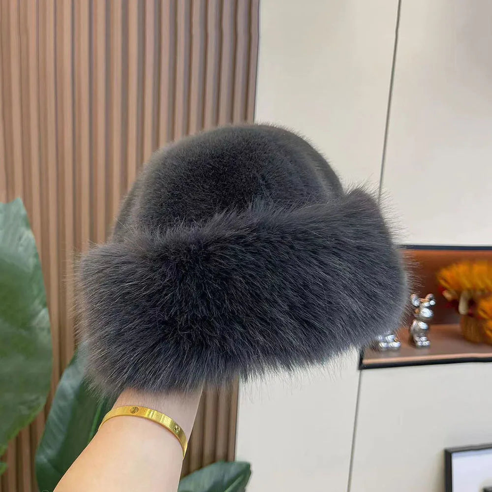 Faux Fox Fur Winter Hat