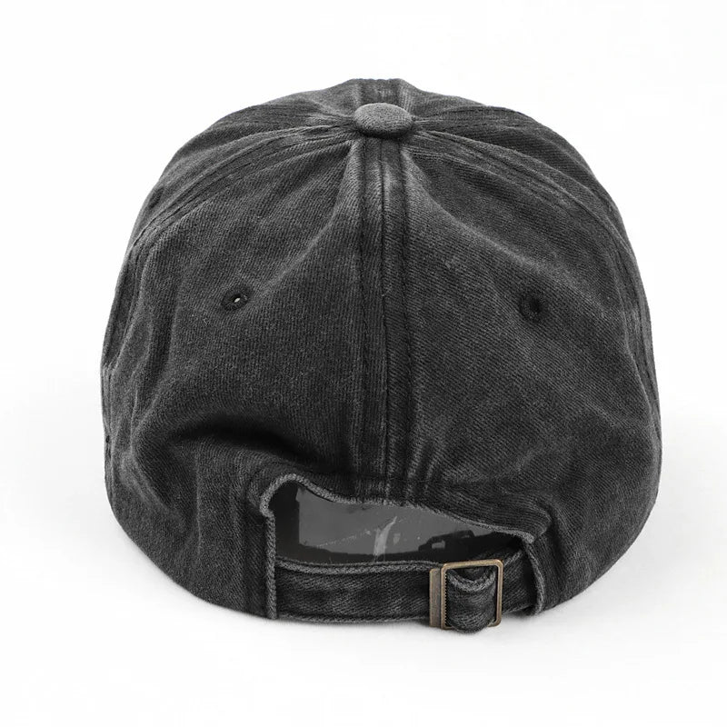 Adjustable Retro Washed Distressed Love Embroidered Basketball Cap