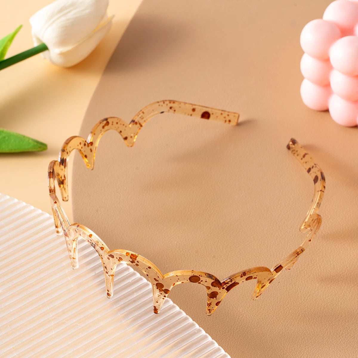 Chic Non-Slip U-Shaped Hair Comb Headband with Fixed Teeth Design