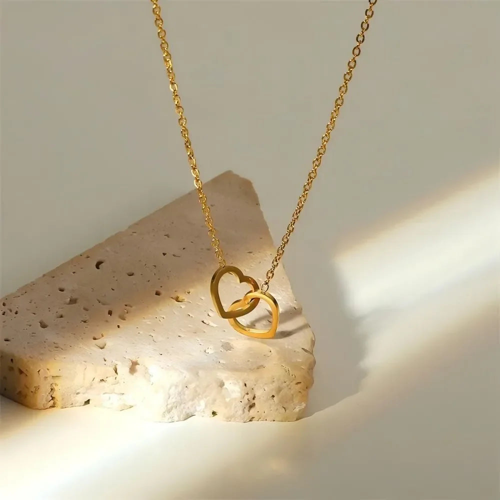 Elysian Harmony Double Circle Pendant Necklace