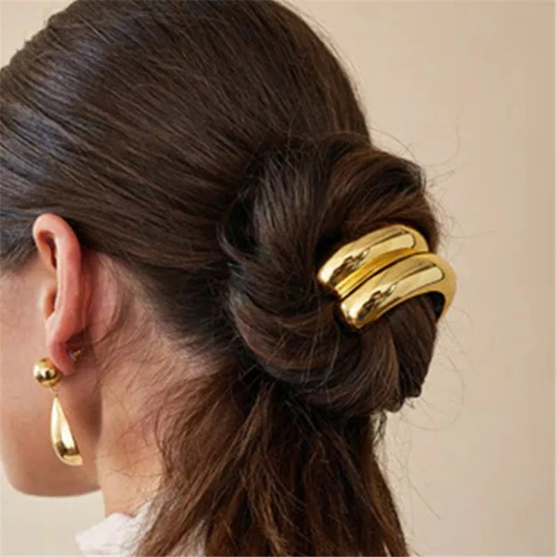Elegant Metal Loop Style Hair Bands