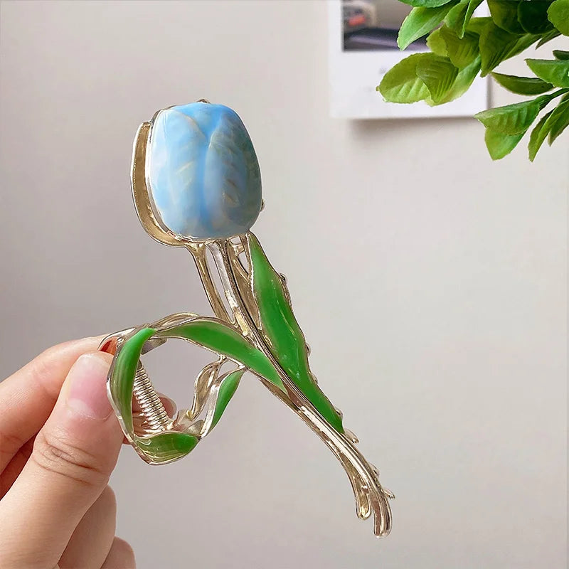 Vintage Tulip Hair Claw Clip