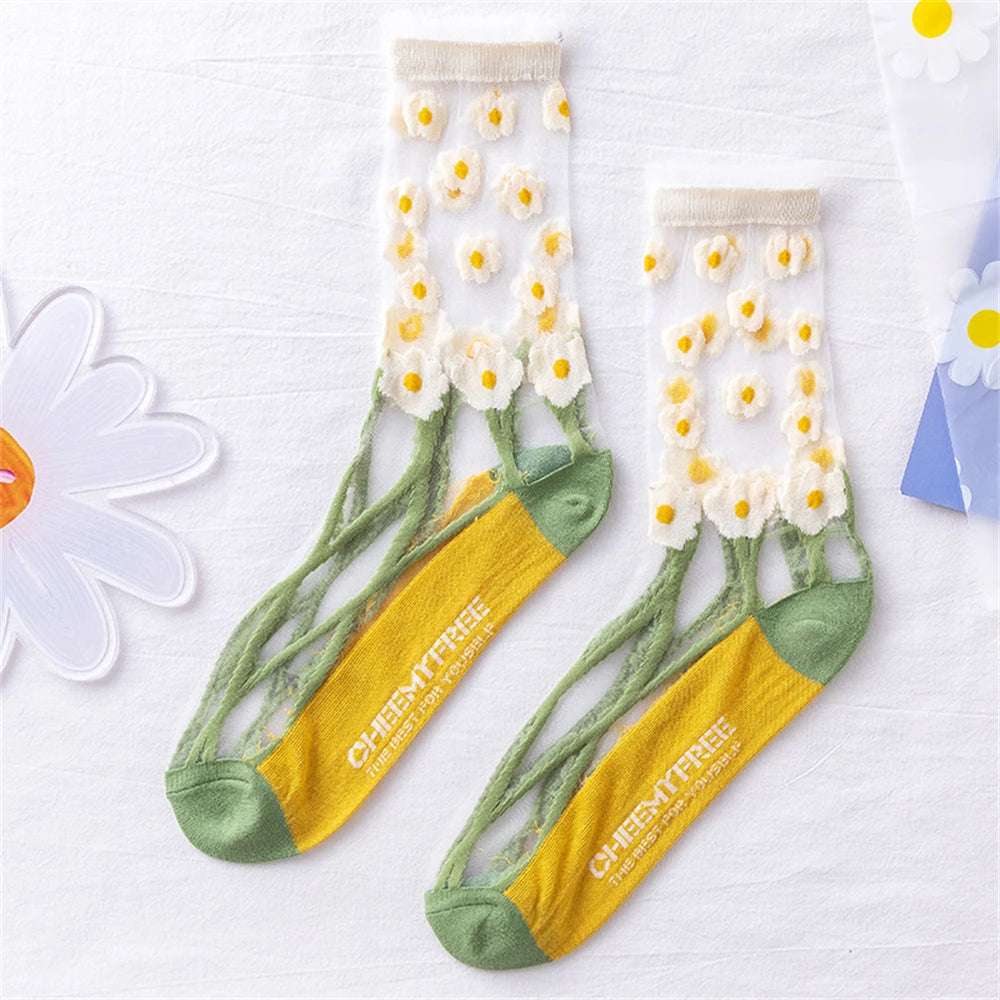 Chic Breathable Lace & Mesh Summer Socks