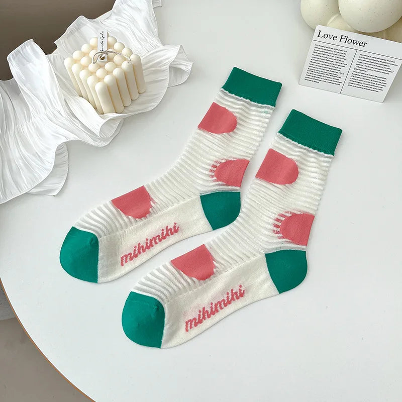 Japanese Harajuku Style Ultra-Thin Breathable Summer Socks