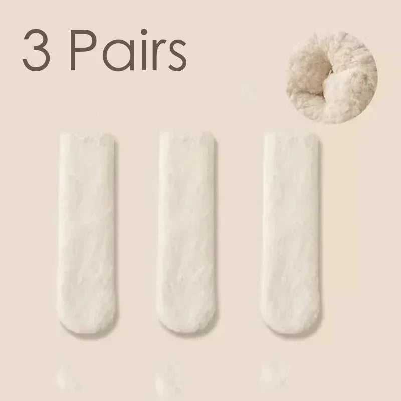 Coral Plush Mid-Tube Slipper Socks for Women