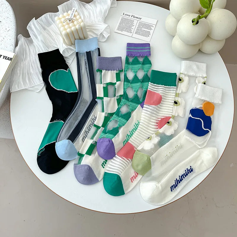Japanese Harajuku Style Ultra-Thin Breathable Summer Socks