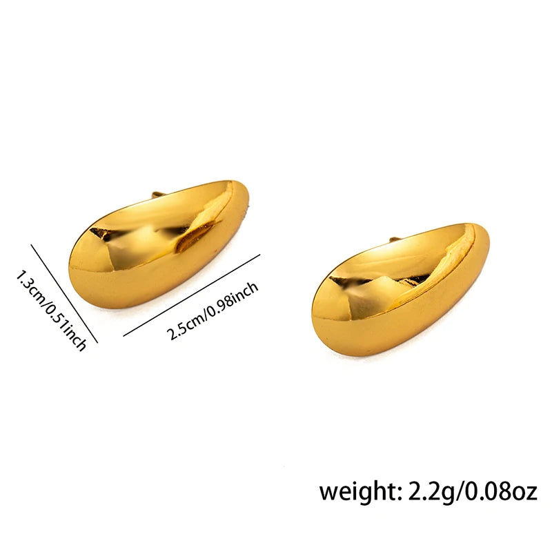 Geometric Pleated Stud Earring Set