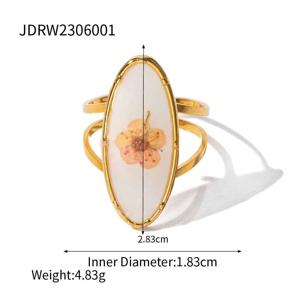 Adjustable Vintage Nature Floral Ring