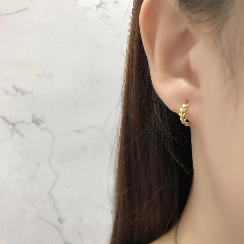 Gilded Flower Hoop Earrings