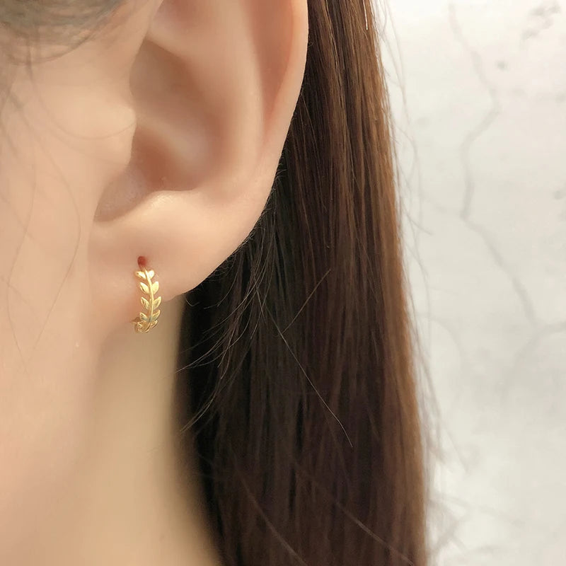 Gilded Flower Hoop Earrings