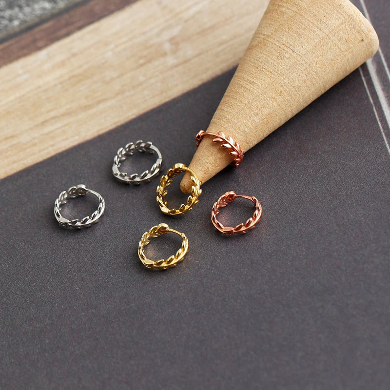 Gilded Flower Hoop Earrings