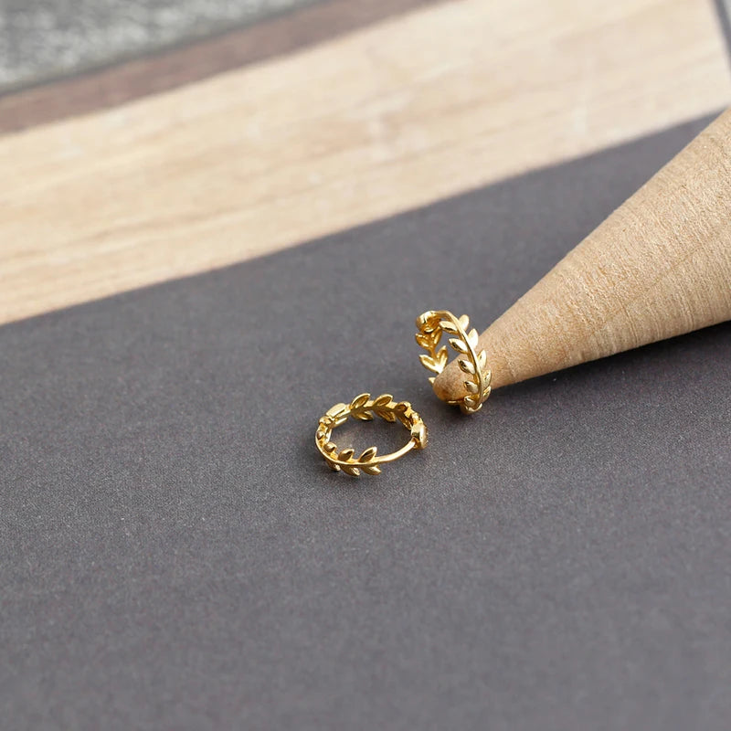 Gilded Flower Hoop Earrings
