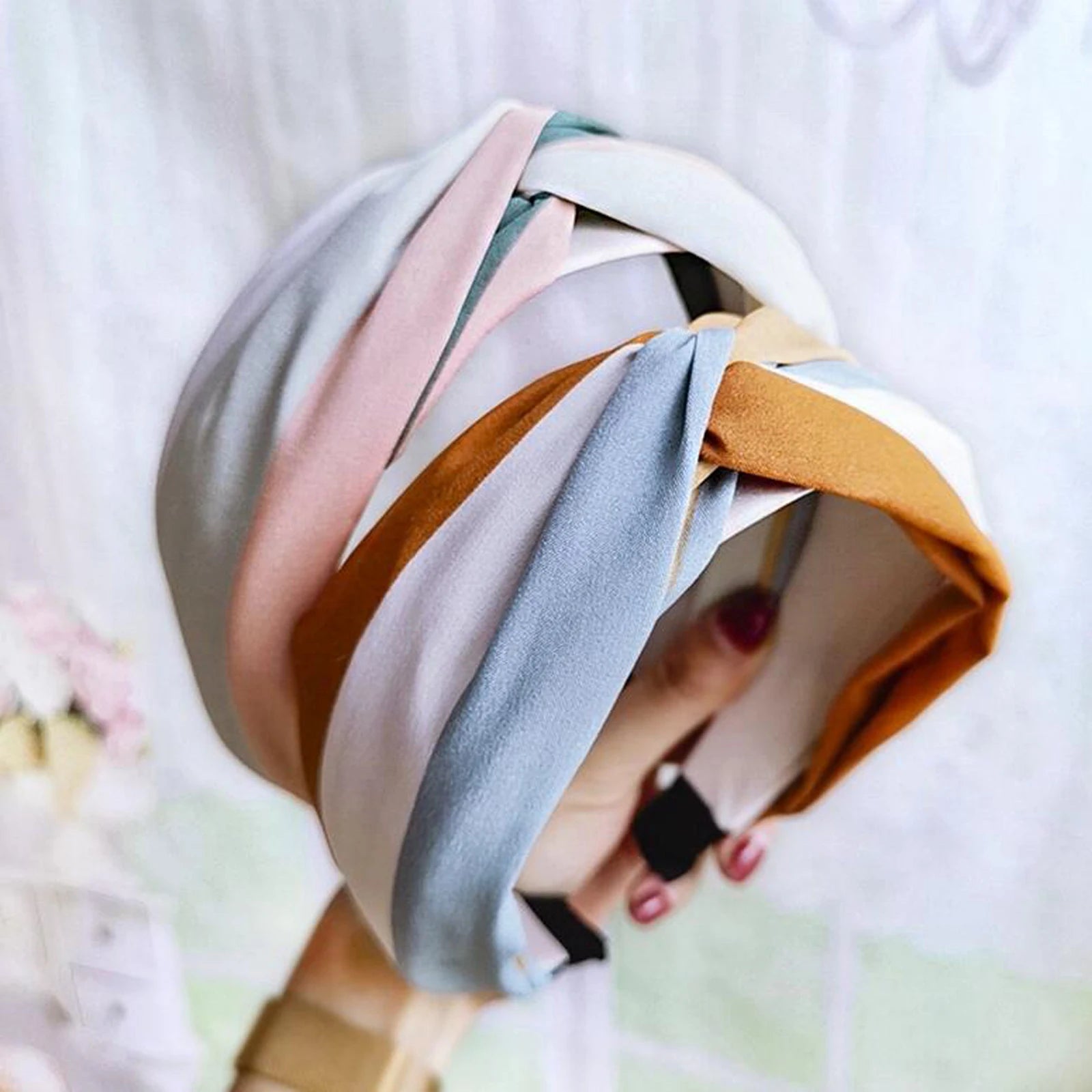 Classic Striped Cross Knot Turban Headband