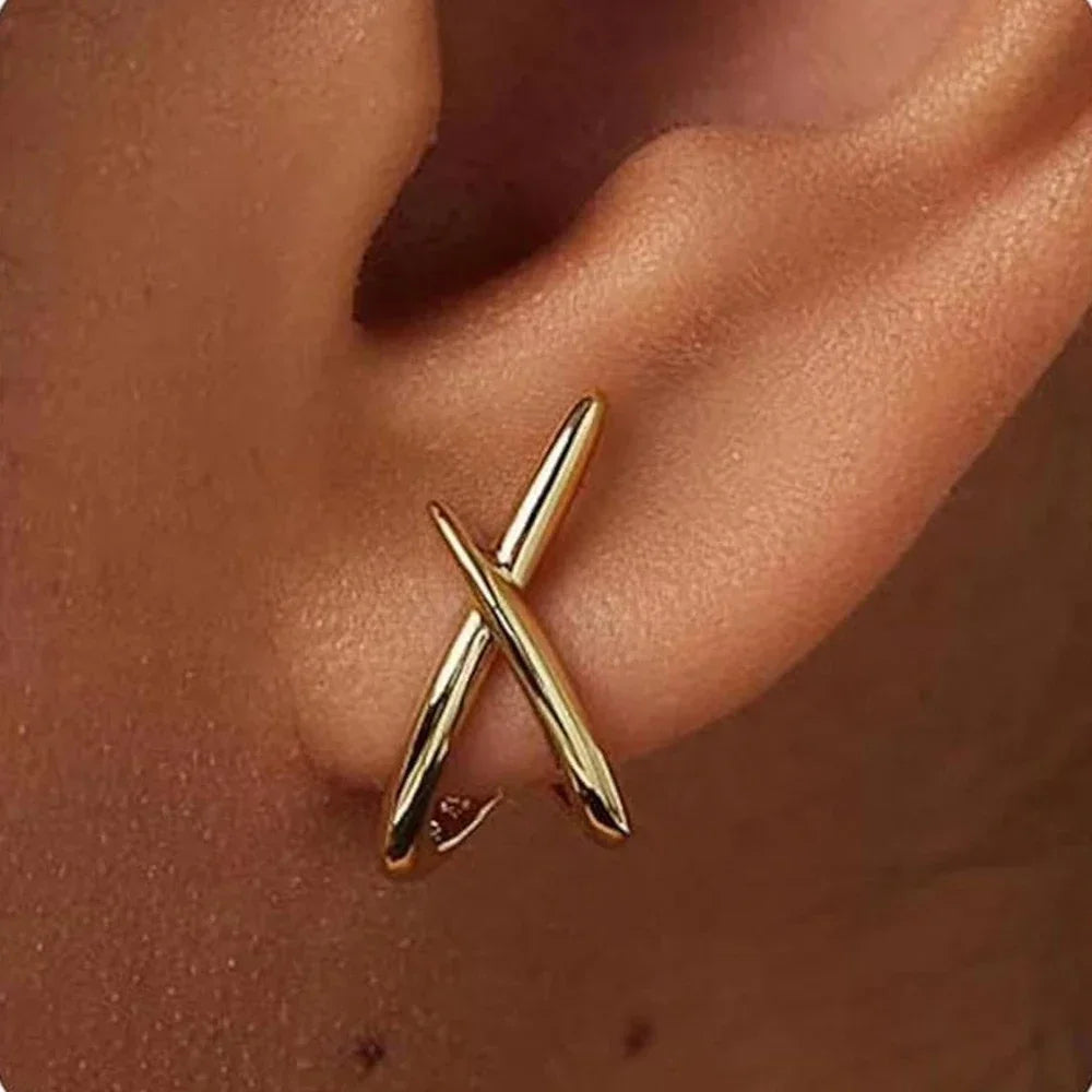 Minimalist Dainty Cross Stud Earrings