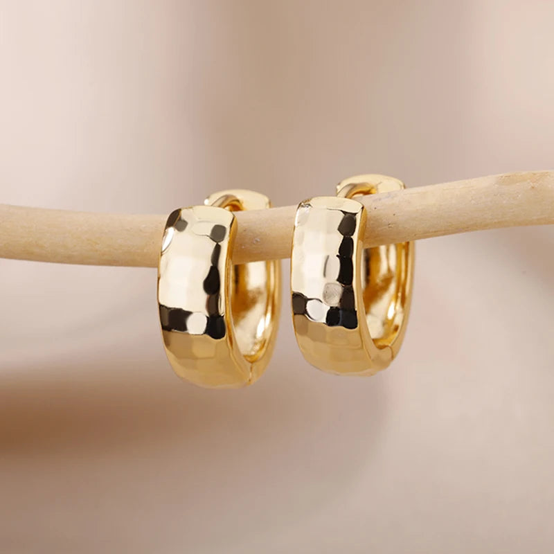 Hammered Small Hoop Earrings