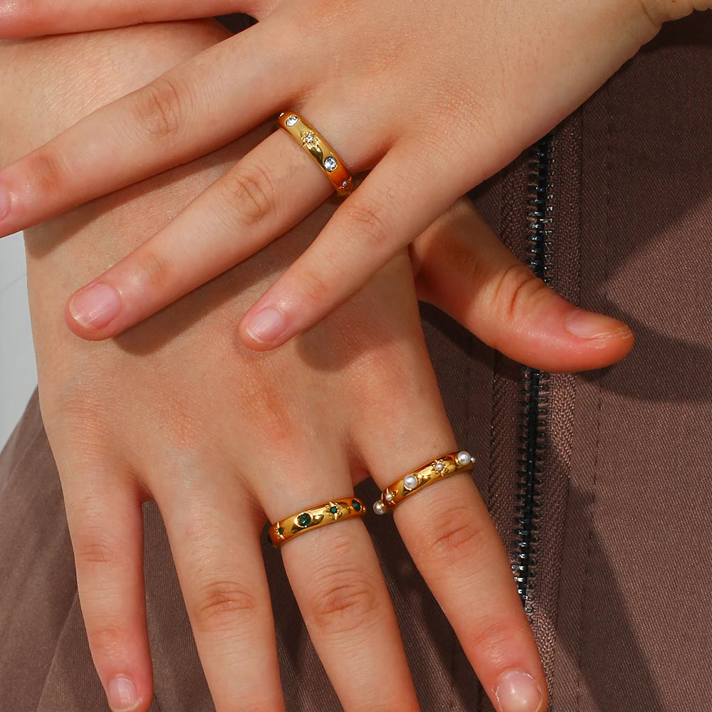 EternaZircon & Pearl Ring