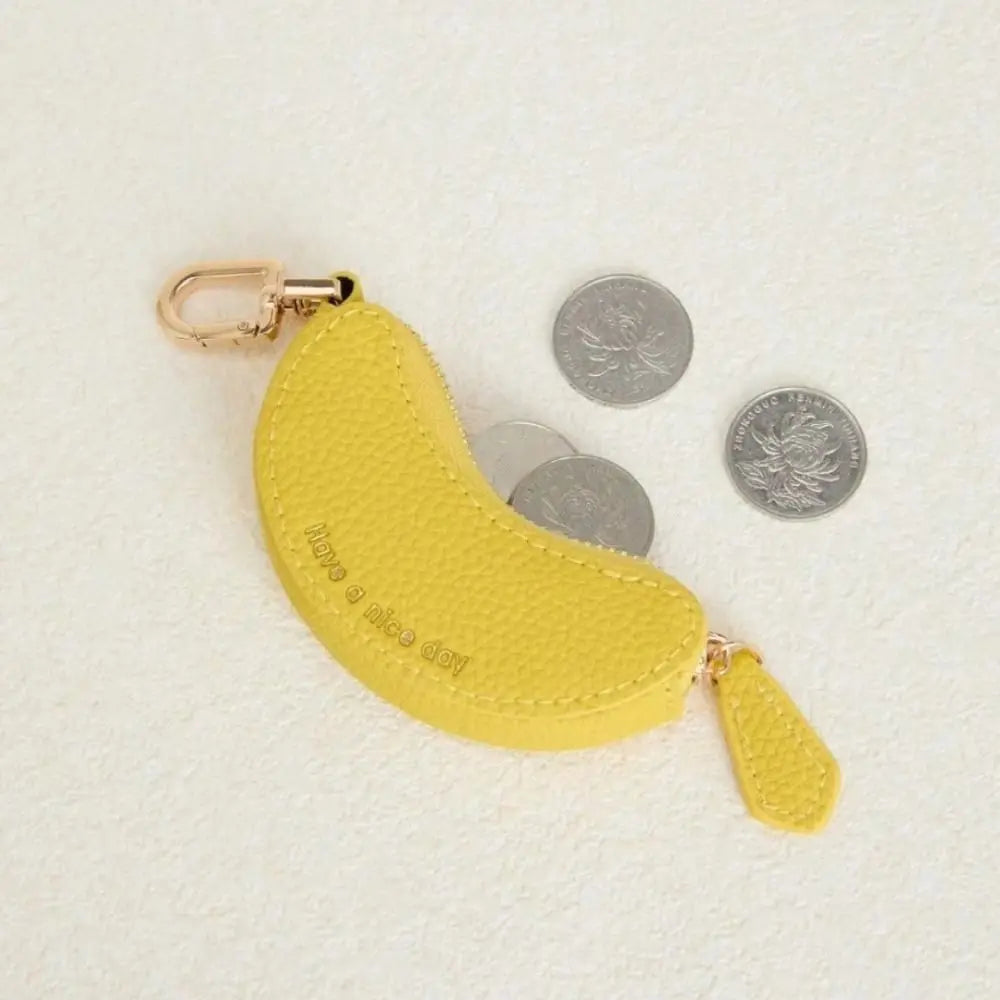 Mini Banana Key Coin Purse Charm