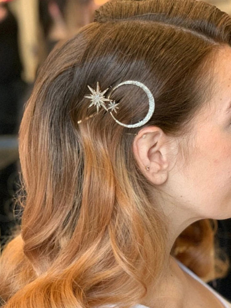 Celestia Star & Moon Crystal Hair Clips