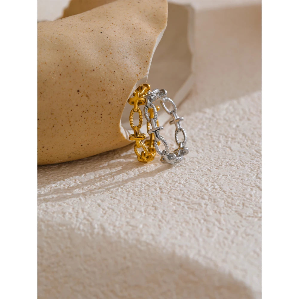Celestial Cross Chain Ring