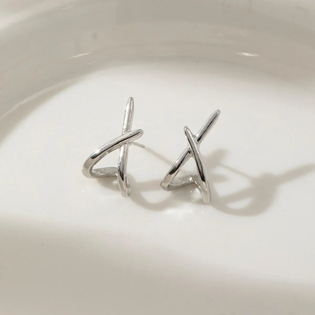 Minimalist Dainty Cross Stud Earrings