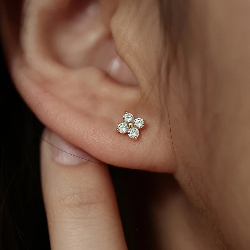 Exquisite Flower Stud Earrings